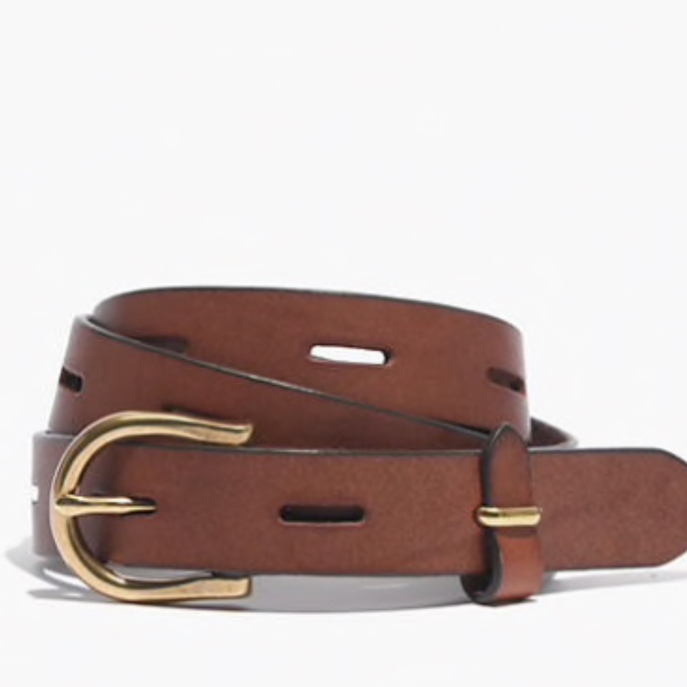 Madewell Italian Leather Belt Size M Saddle Brown